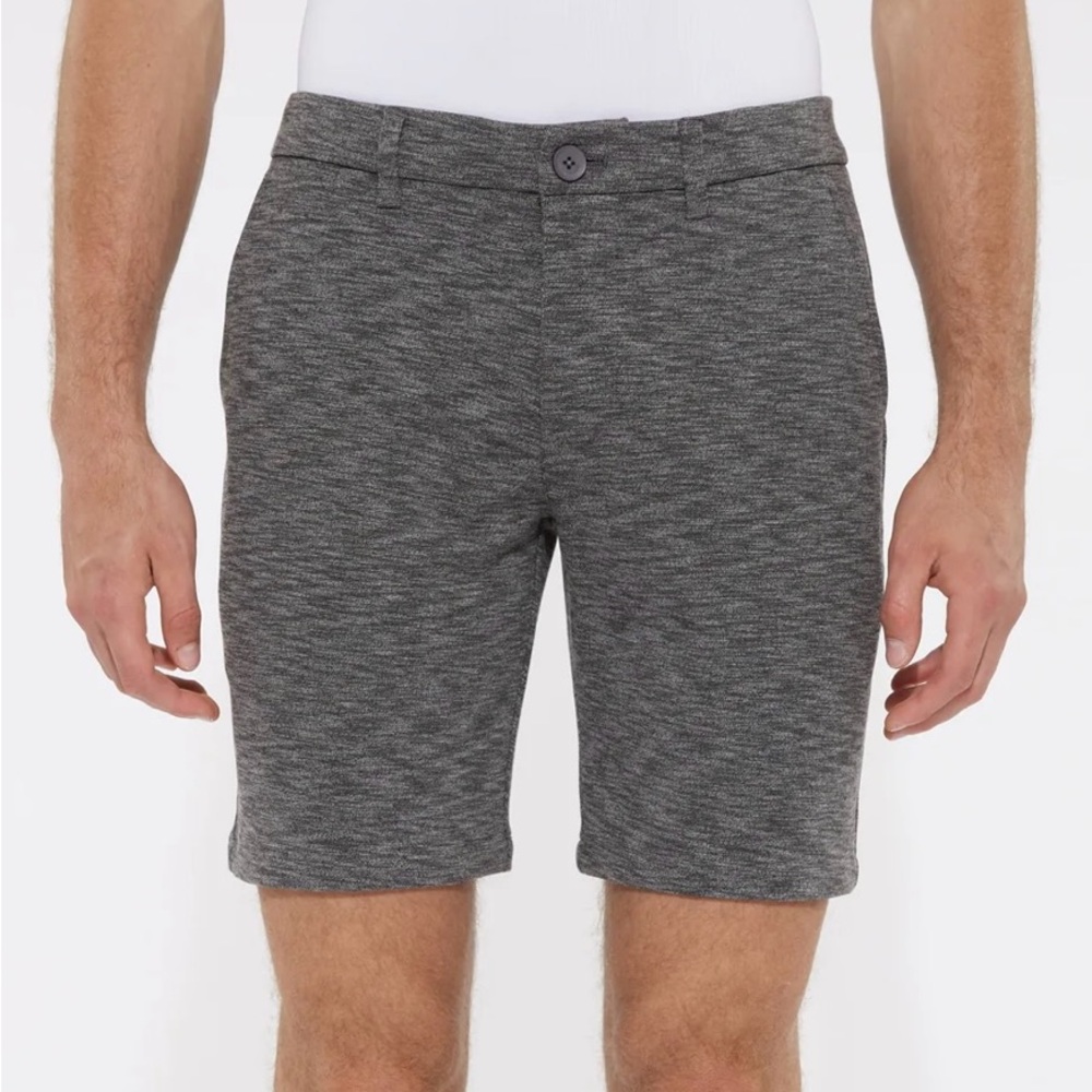 NWT Postmarc brand Charcoal space dut stretch shorts 8” size 32.